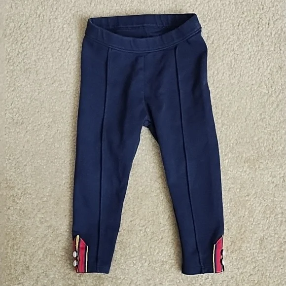 Janie And Jack Pants Set Of 2 Green Blue White Plaid Navy Girls 18 - 24 Months - Picture 7 of 10